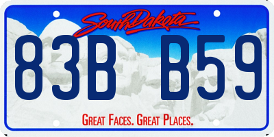 SD license plate 83BB59