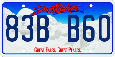 SD license plate 83BB60