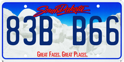 SD license plate 83BB66