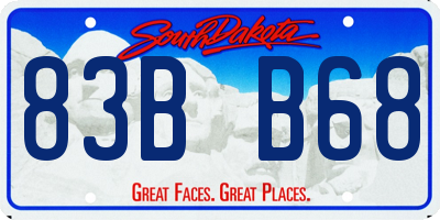 SD license plate 83BB68