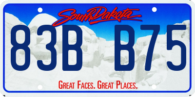 SD license plate 83BB75
