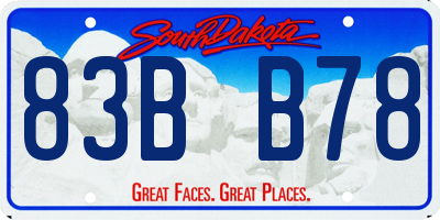 SD license plate 83BB78