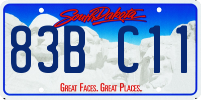 SD license plate 83BC11