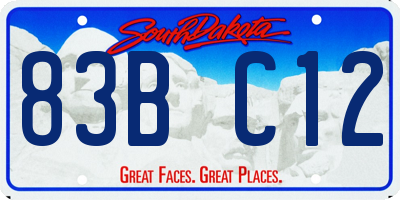 SD license plate 83BC12