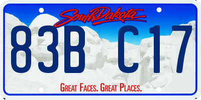 SD license plate 83BC17