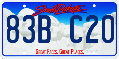 SD license plate 83BC20