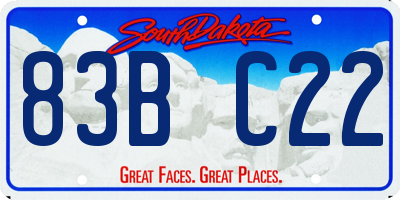 SD license plate 83BC22