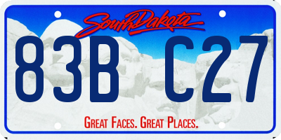SD license plate 83BC27