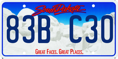SD license plate 83BC30