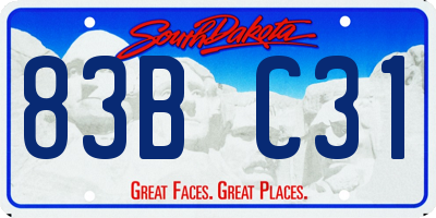 SD license plate 83BC31