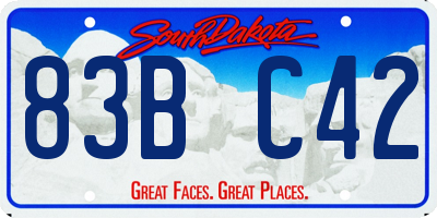 SD license plate 83BC42