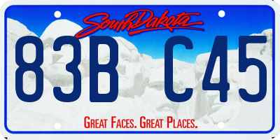 SD license plate 83BC45