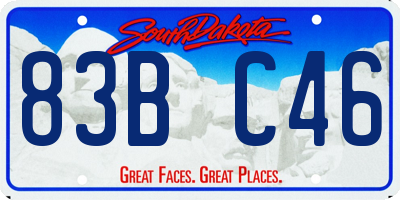 SD license plate 83BC46