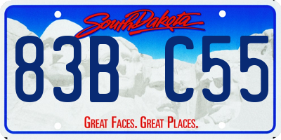 SD license plate 83BC55