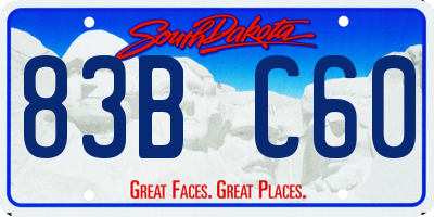 SD license plate 83BC60