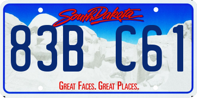 SD license plate 83BC61