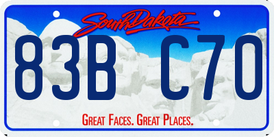 SD license plate 83BC70