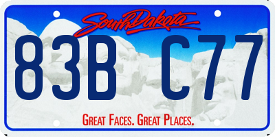 SD license plate 83BC77