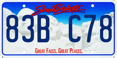 SD license plate 83BC78
