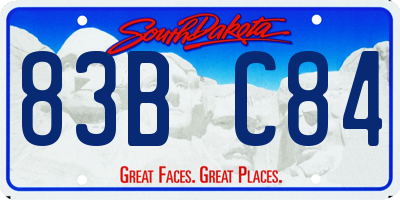 SD license plate 83BC84