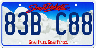 SD license plate 83BC88