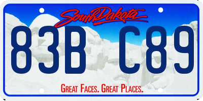 SD license plate 83BC89
