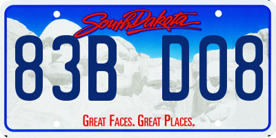 SD license plate 83BD08
