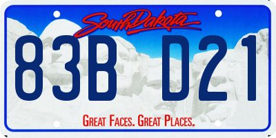 SD license plate 83BD21