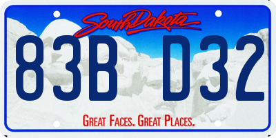 SD license plate 83BD32