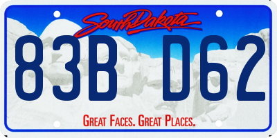 SD license plate 83BD62