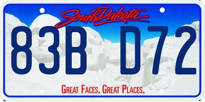 SD license plate 83BD72