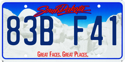 SD license plate 83BF41