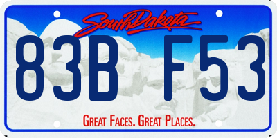 SD license plate 83BF53