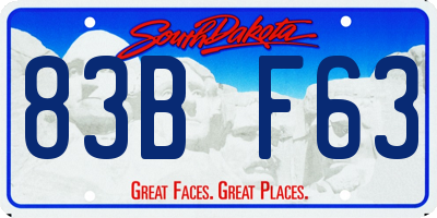SD license plate 83BF63