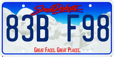 SD license plate 83BF98