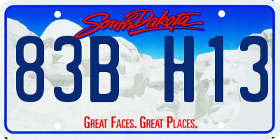 SD license plate 83BH13
