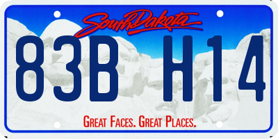 SD license plate 83BH14