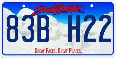 SD license plate 83BH22