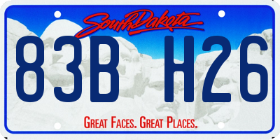 SD license plate 83BH26