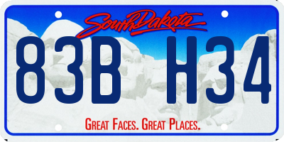 SD license plate 83BH34