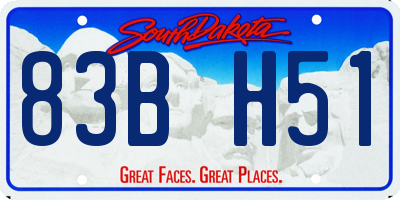 SD license plate 83BH51