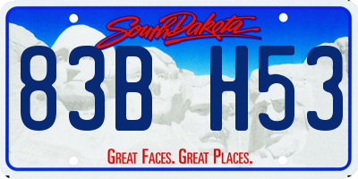 SD license plate 83BH53