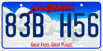 SD license plate 83BH56