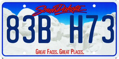 SD license plate 83BH73