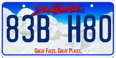 SD license plate 83BH80