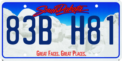 SD license plate 83BH81