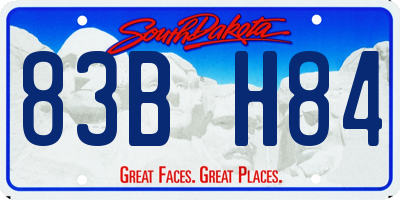 SD license plate 83BH84