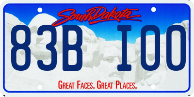 SD license plate 83BI00