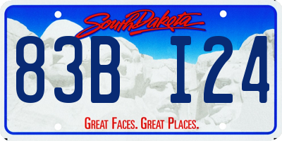 SD license plate 83BI24