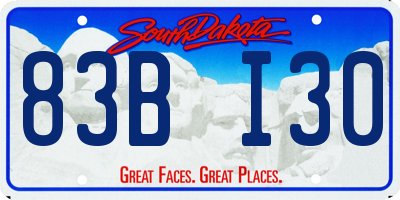 SD license plate 83BI30